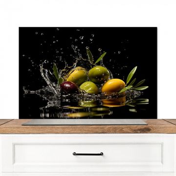 Salpicaderos de cocina - Aceitunas - Verde - Agua - Negro