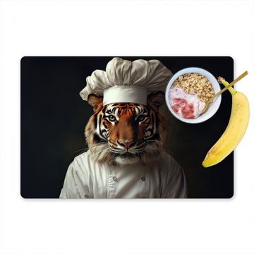 Salvamanteles - Tigre - Ropa de cocinero - Marrón