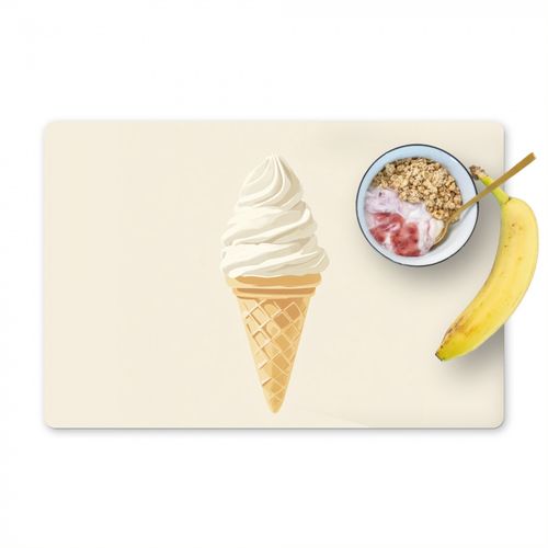 Salvamanteles - Cono de helado - Blanco