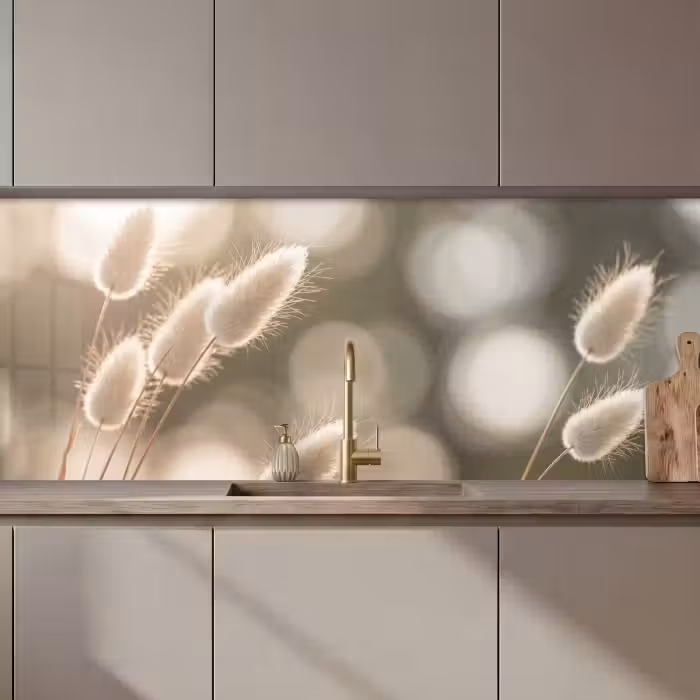 Revestimiento cocina - Hazetail grass - Blanco - Luz solar