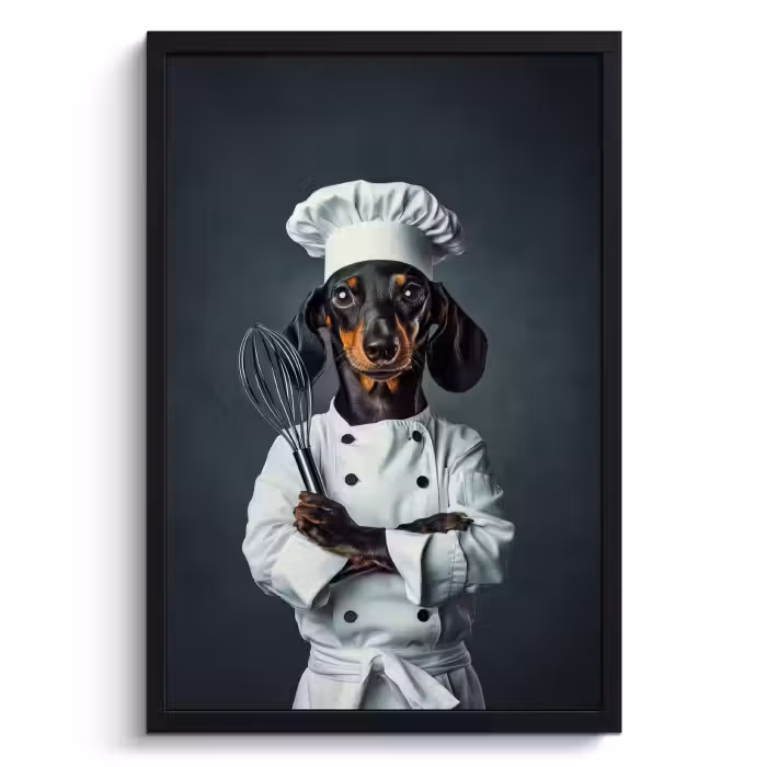 Cuadros enmarcados - Perro - Garde - Cocinero