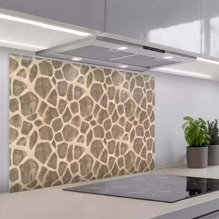 Salpicaderos de cocina - Jirafa - Estampado - Beige - Marrón