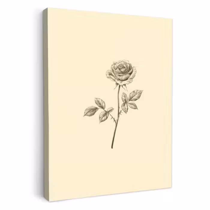 Lienzos decorativos - Ilustración - Negro - Rosa
