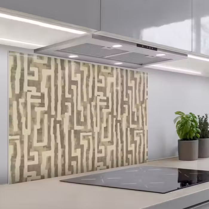 Salpicaderos de cocina - Abstracto - Geométrico - Verde
