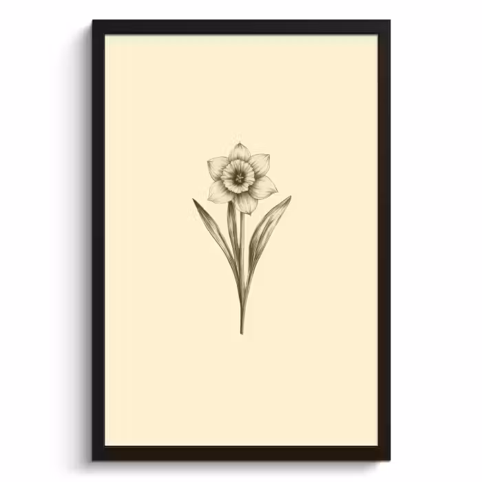 Cuadros enmarcados - Negro - Narciso - Ilustración
