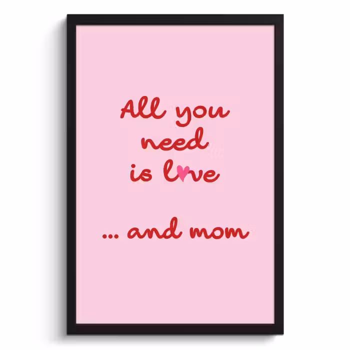 Cuadros enmarcados - Madre - Amor - Texto - Rojo