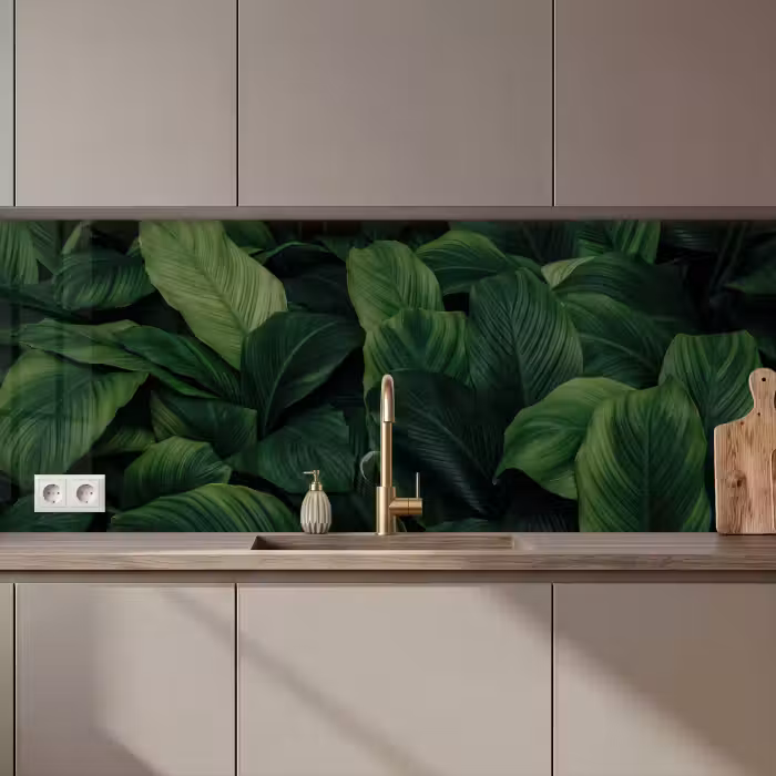 Revestimiento cocina - Naturaleza - Tropical - Hojas - Verde