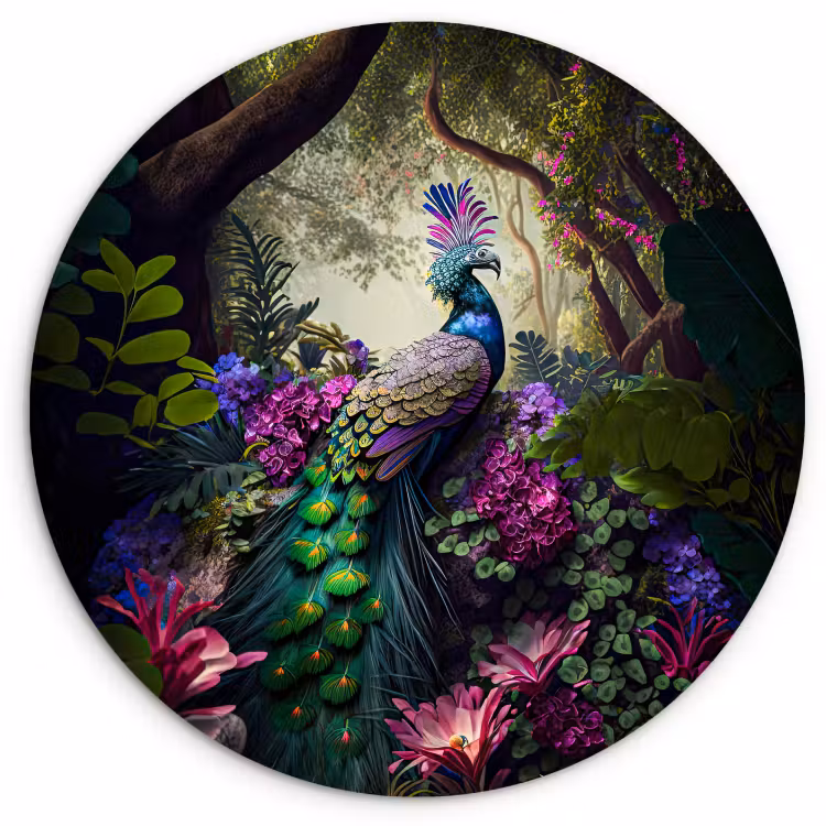Cuadro redondo - Belleza de la jungla — 2