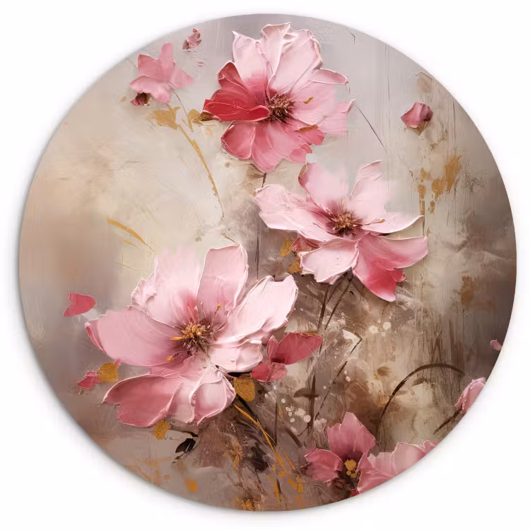 Cuadro redondo - Delicadeza floral — 1