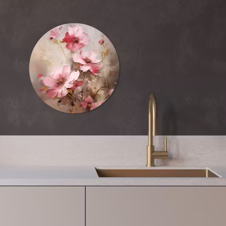 Cuadro redondo - Delicadeza floral — 2
