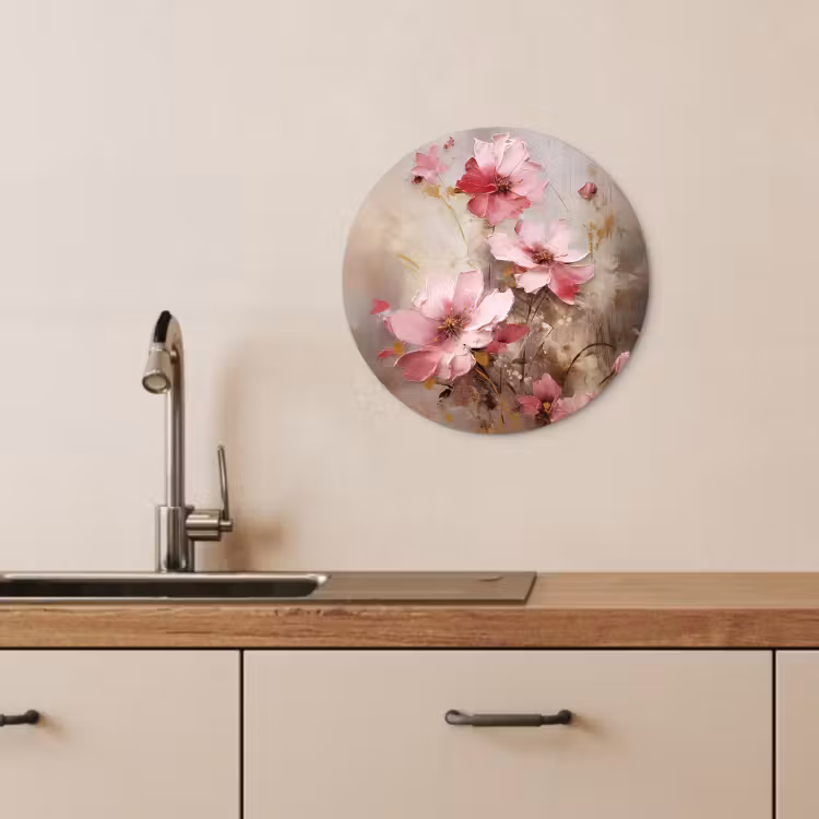 Cuadro redondo - Delicadeza floral — 3