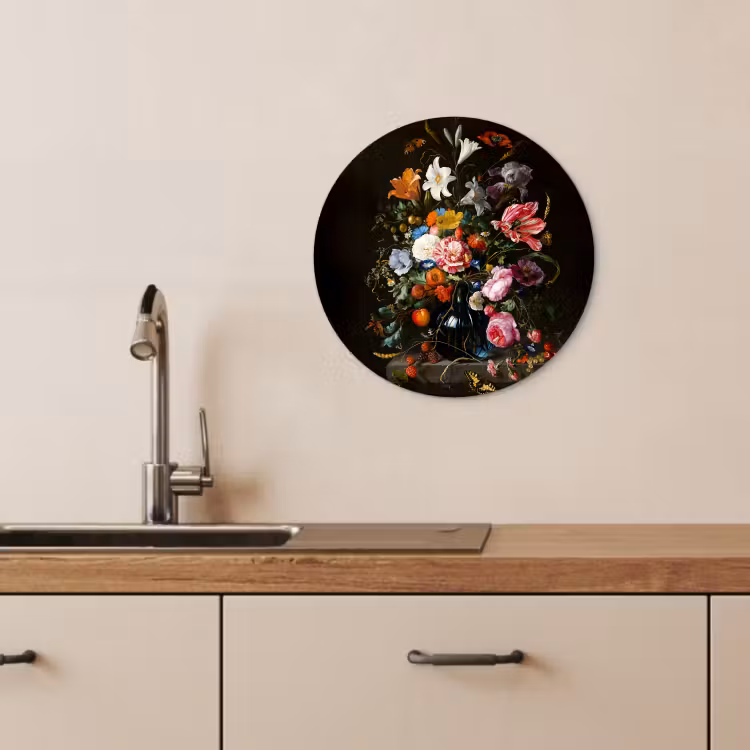 Cuadro redondo - Esplendor floral barroco — 3