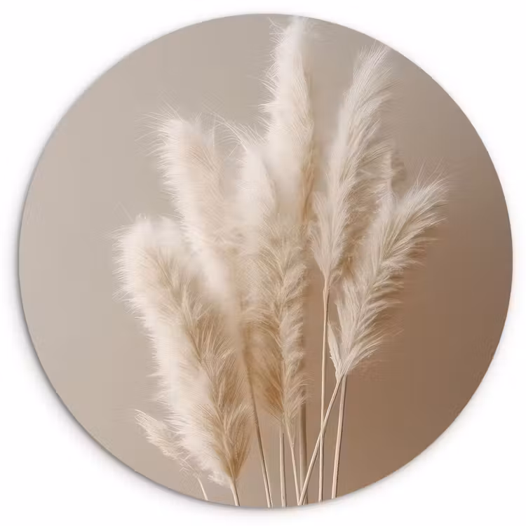 Cuadro redondo - Plumas blandas — 1