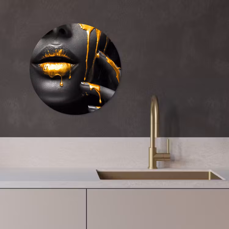 Cuadro redondo - Silencio dorado — 4