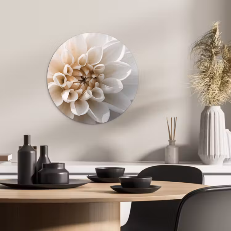 Cuadro redondo - Delicadeza de Dalia Blanca — 2