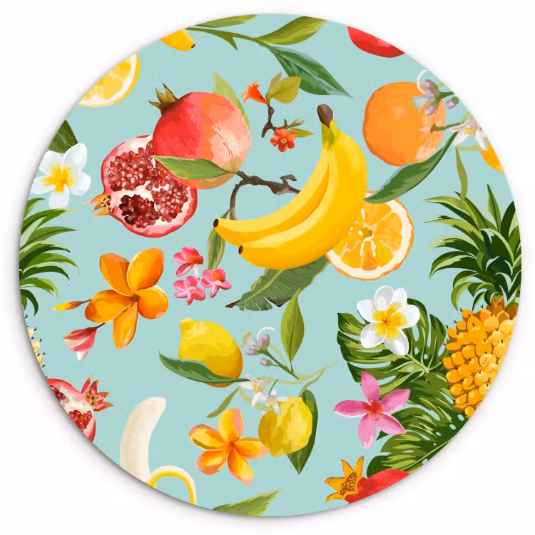 Cuadro redondo - Abundancia tropical — 1
