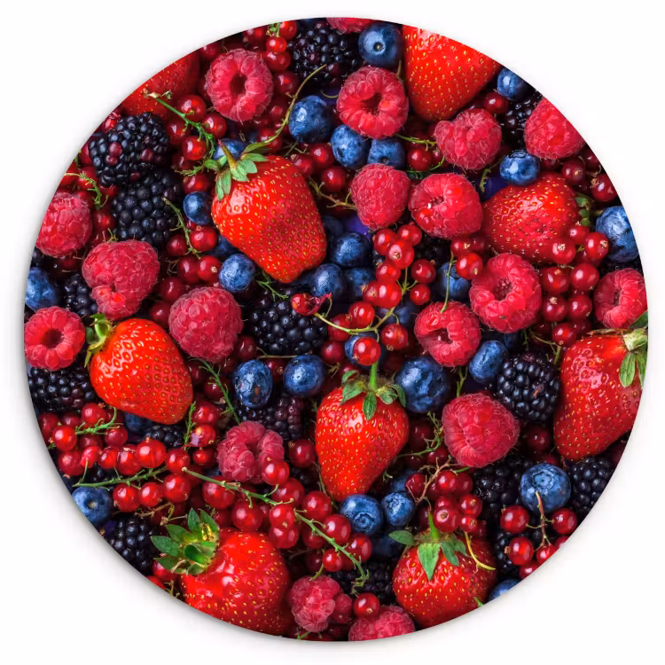 Cuadro redondo - Mezcla de arándanos y fresas — 4