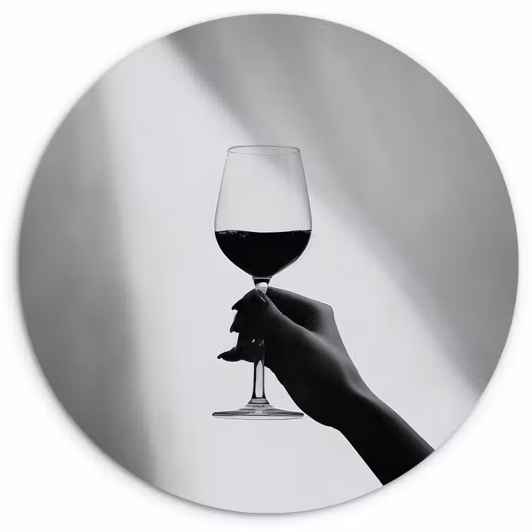 Cuadro redondo - Ligero - Vino - Tinto - Copa — 1