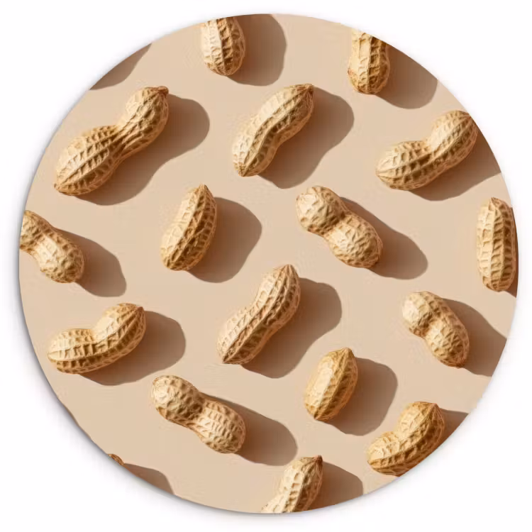 Cuadro redondo - Peanuts - Patrón - Beige — 2