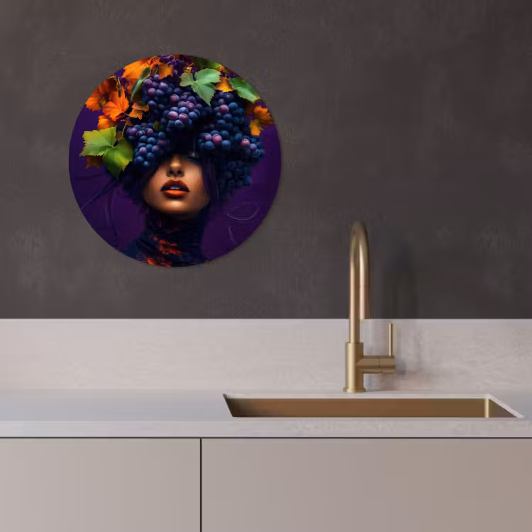Cuadro redondo - Mujer - Morado - Uvas — 4