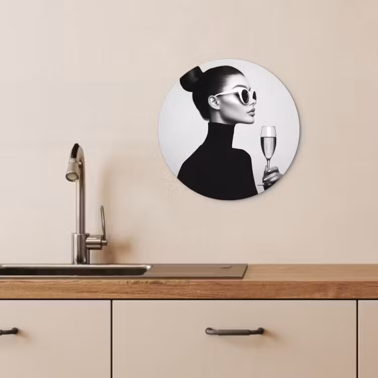 KitchenYeah - Cocina - Círculo mural Forex - Mujer - Champán - Moderno — 4