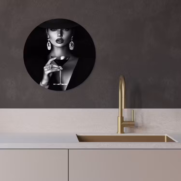 KitchenYeah - Cocina - Círculo mural Forex - Mujer - Cóctel - Chic — 3