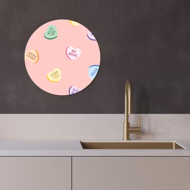 KitchenYeah - Cocina - Círculo mural Forex - Corazón - Caramelo - Pastel - Texto — 2