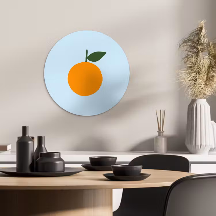 Cuadro redondo - Fruta - Naranja — 2