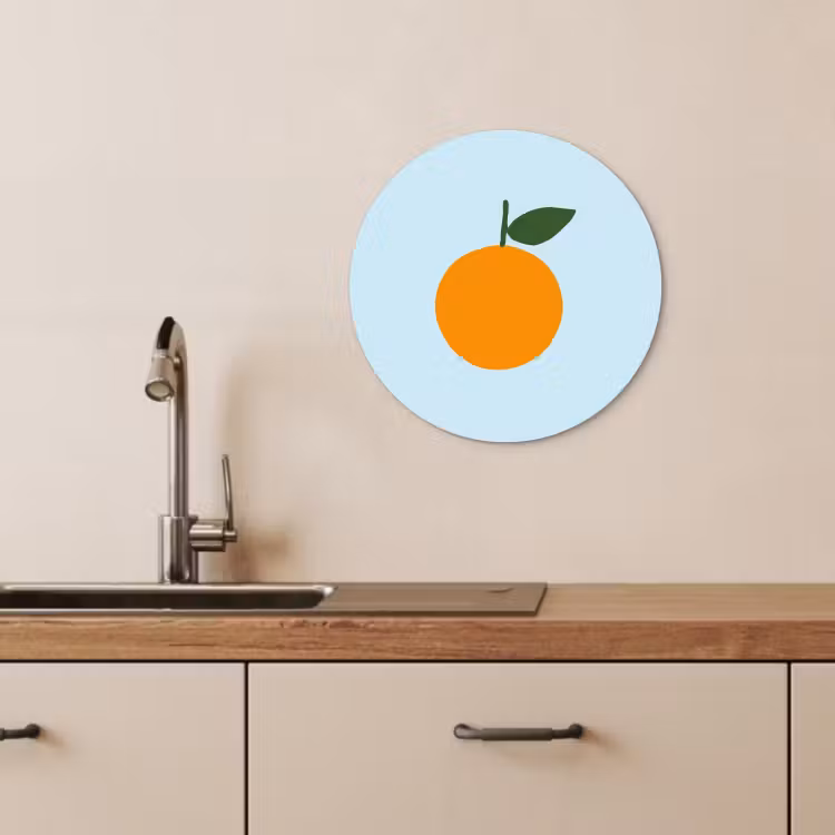 Cuadro redondo - Fruta - Naranja — 3