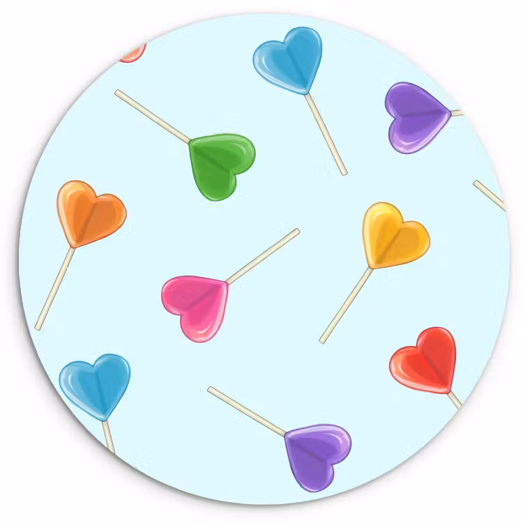 KitchenYeah - Cocina - Círculo mural Forex - Piruleta - Arco iris - Caramelo — 1