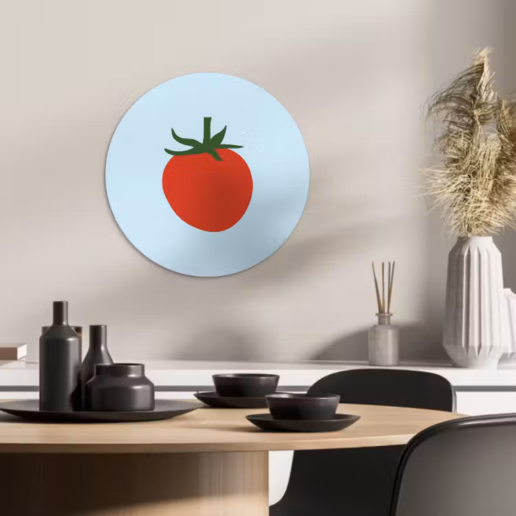 Cuadro redondo - Rojo - Tomate - Verdura — 2