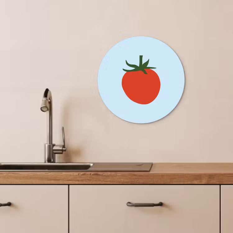 Cuadro redondo - Rojo - Tomate - Verdura — 3