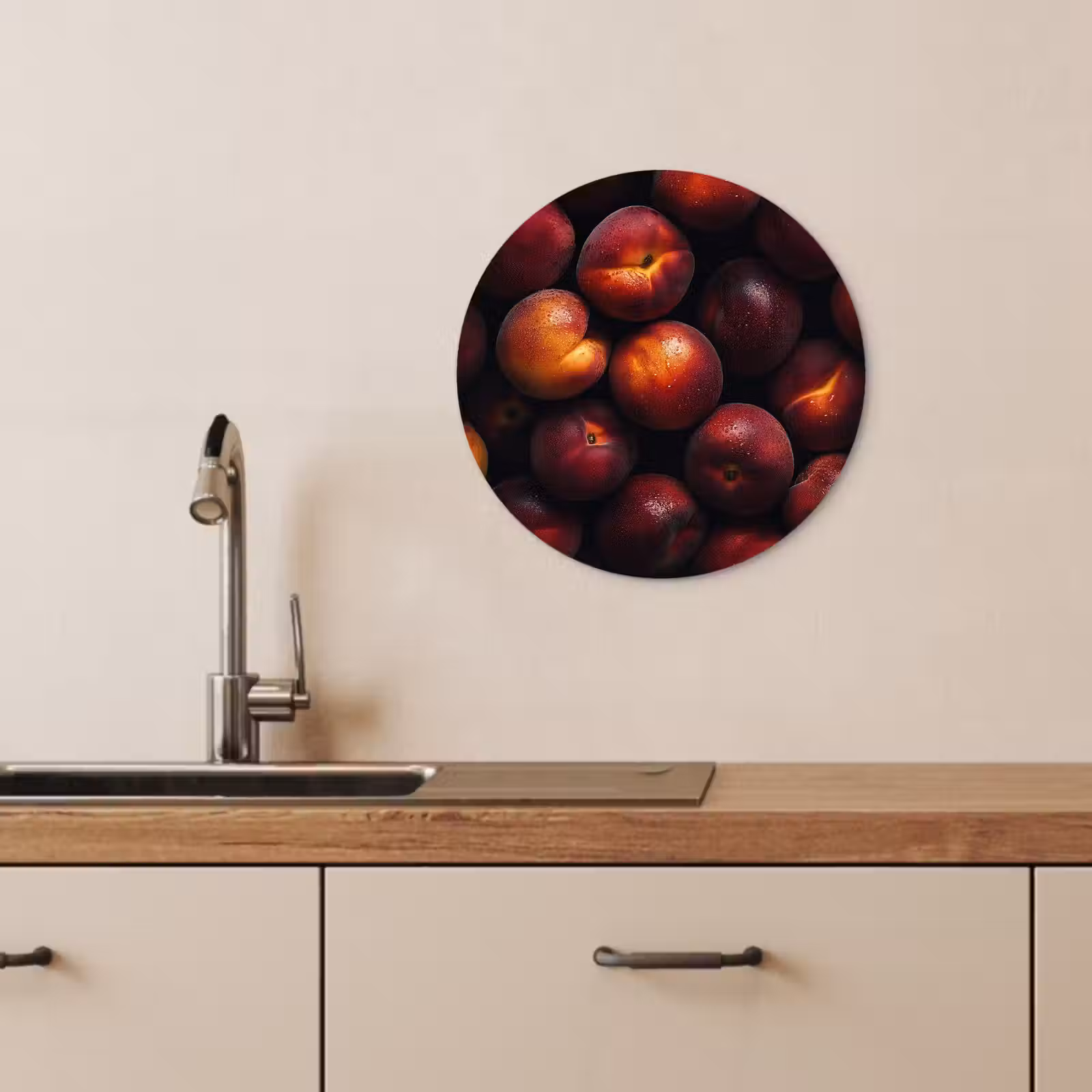 KitchenYeah - Cocina - Círculo mural Forex - Frutas - De cerca - Nectarinas — 1