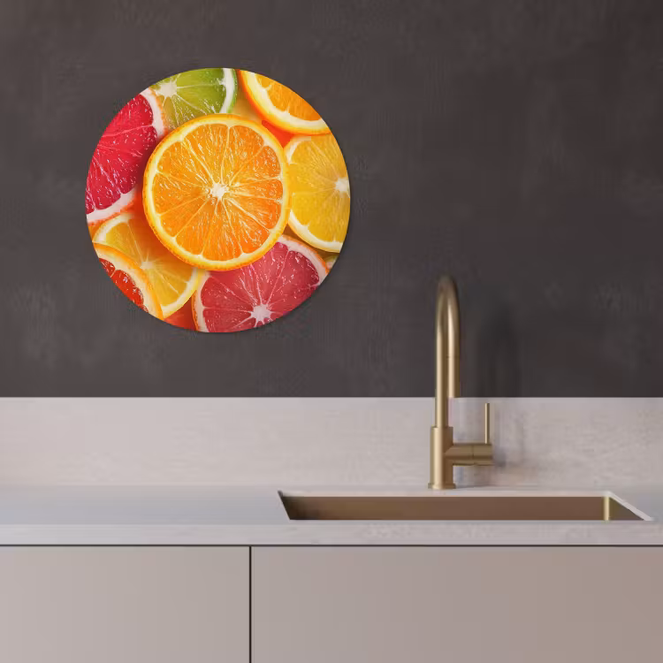 KitchenYeah - Cocina - Círculo mural Forex - Fruta - Colorido - Primer plano — 1