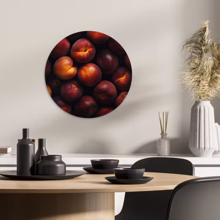KitchenYeah - Cocina - Círculo mural Forex - Frutas - De cerca - Nectarinas — 2