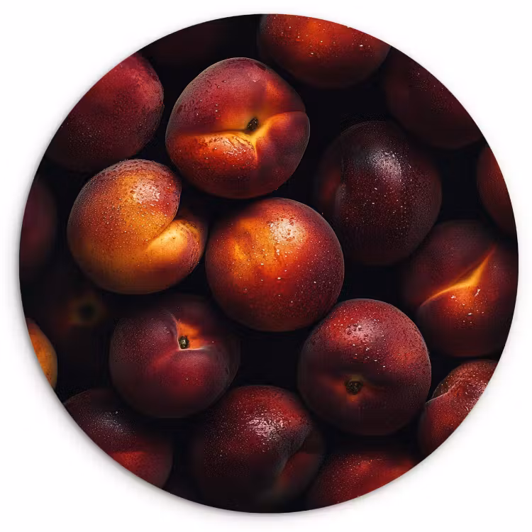 KitchenYeah - Cocina - Círculo mural Forex - Frutas - De cerca - Nectarinas — 4