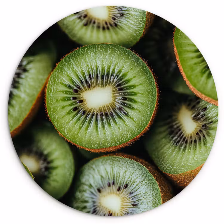 KitchenYeah - Cocina - Círculo mural Forex - Kiwi - Fruta - Verde — 1
