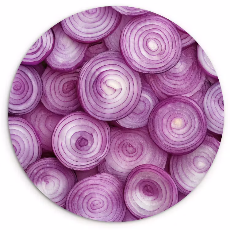 KitchenYeah - Cocina - Círculo mural Forex - Morado - Cebollas - Primer plano — 4