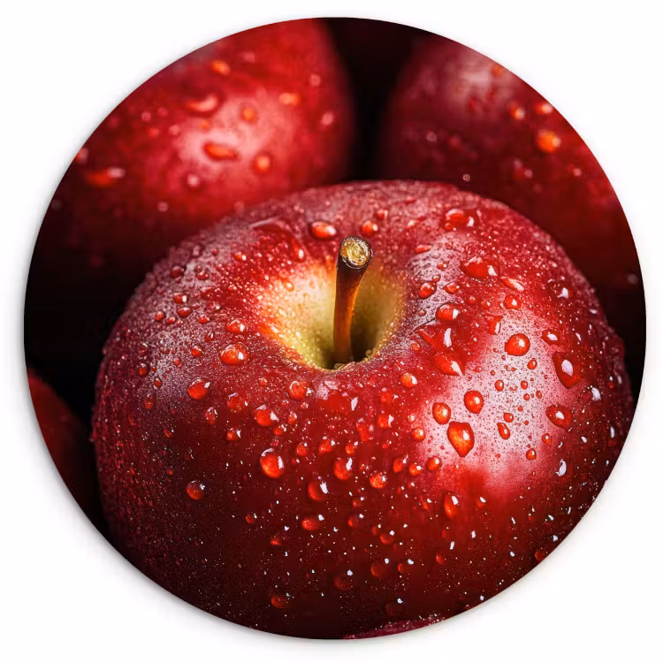 KitchenYeah - Cocina - Círculo mural Forex - Rojo - Manzanas - Frutas — 3