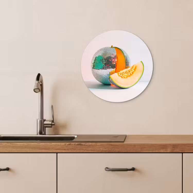 Cuadro redondo - Disco - Discoball - Melón - Pastel — 4