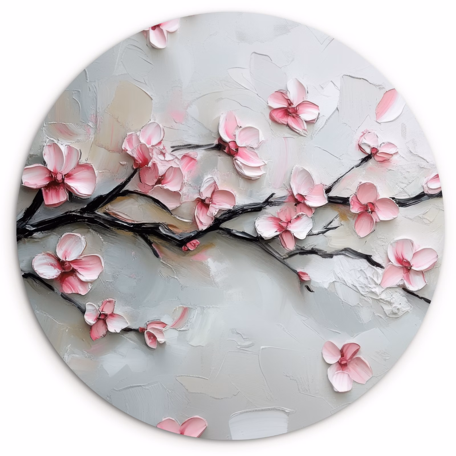 Cuadro redondo - Blossom - Artístico - Rosa - Sakura — 1