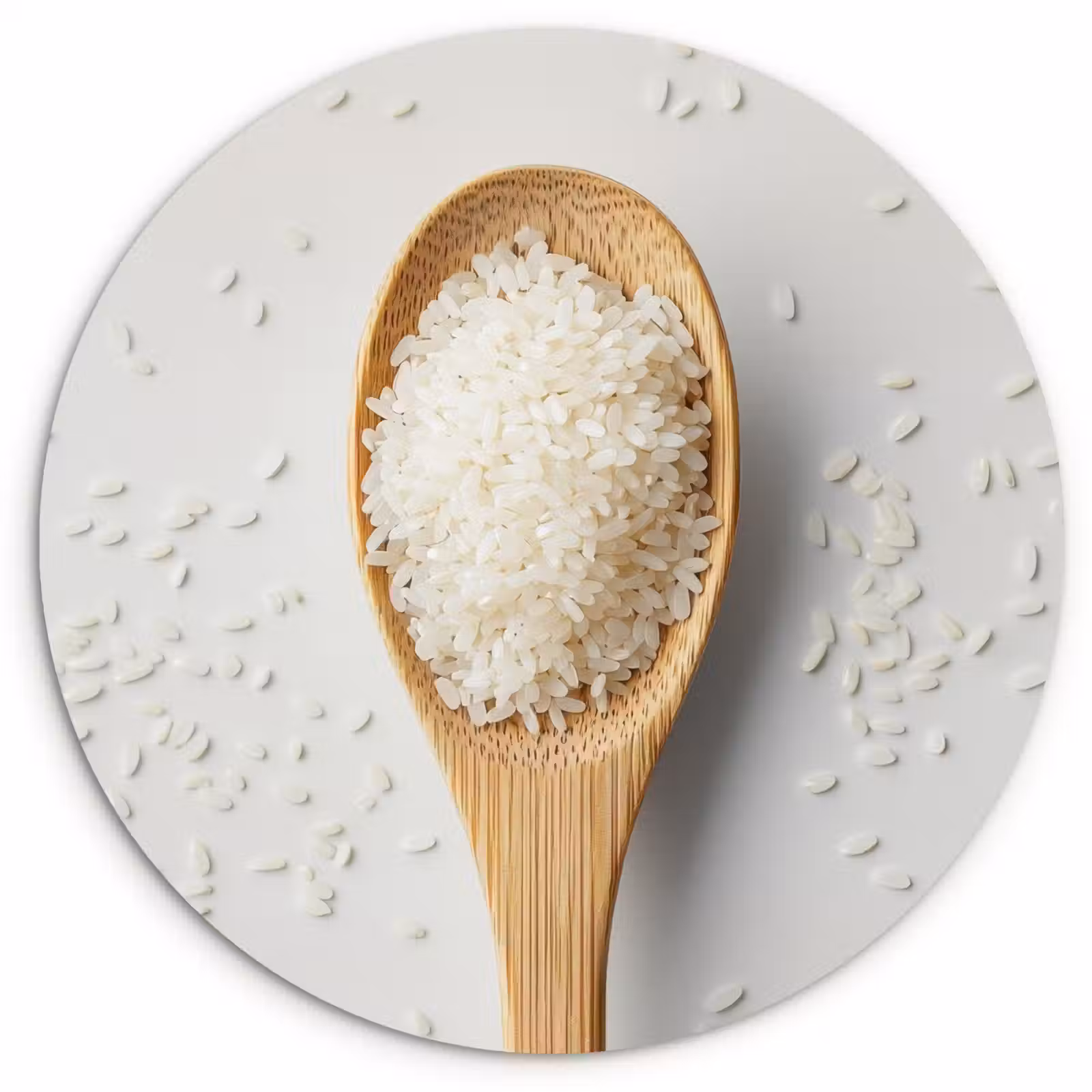 Cuadro redondo - Madera - Cuchara - Arroz — 1