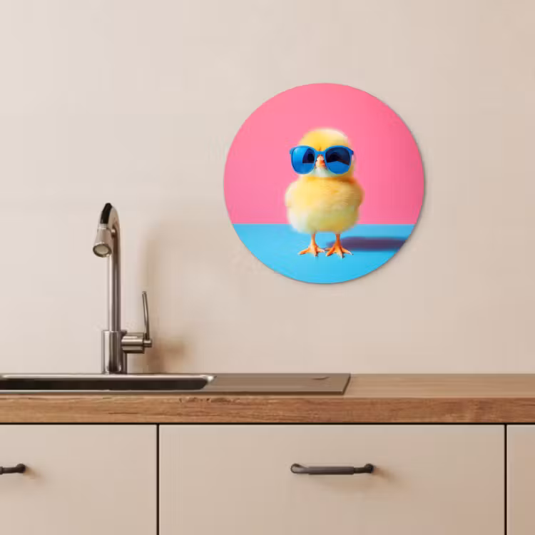 Cuadro redondo - Chick - Gafas de sol - Azul — 1