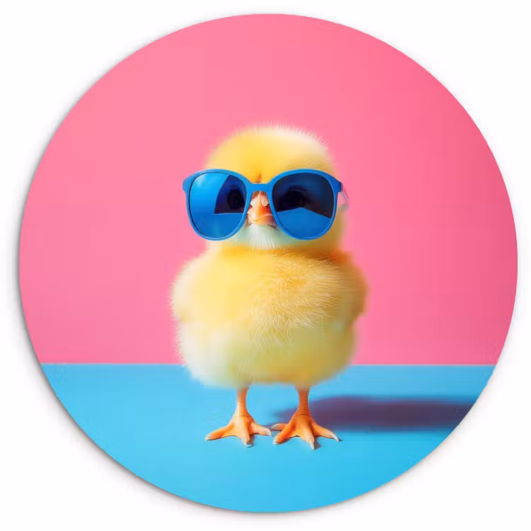 Cuadro redondo - Chick - Gafas de sol - Azul — 3