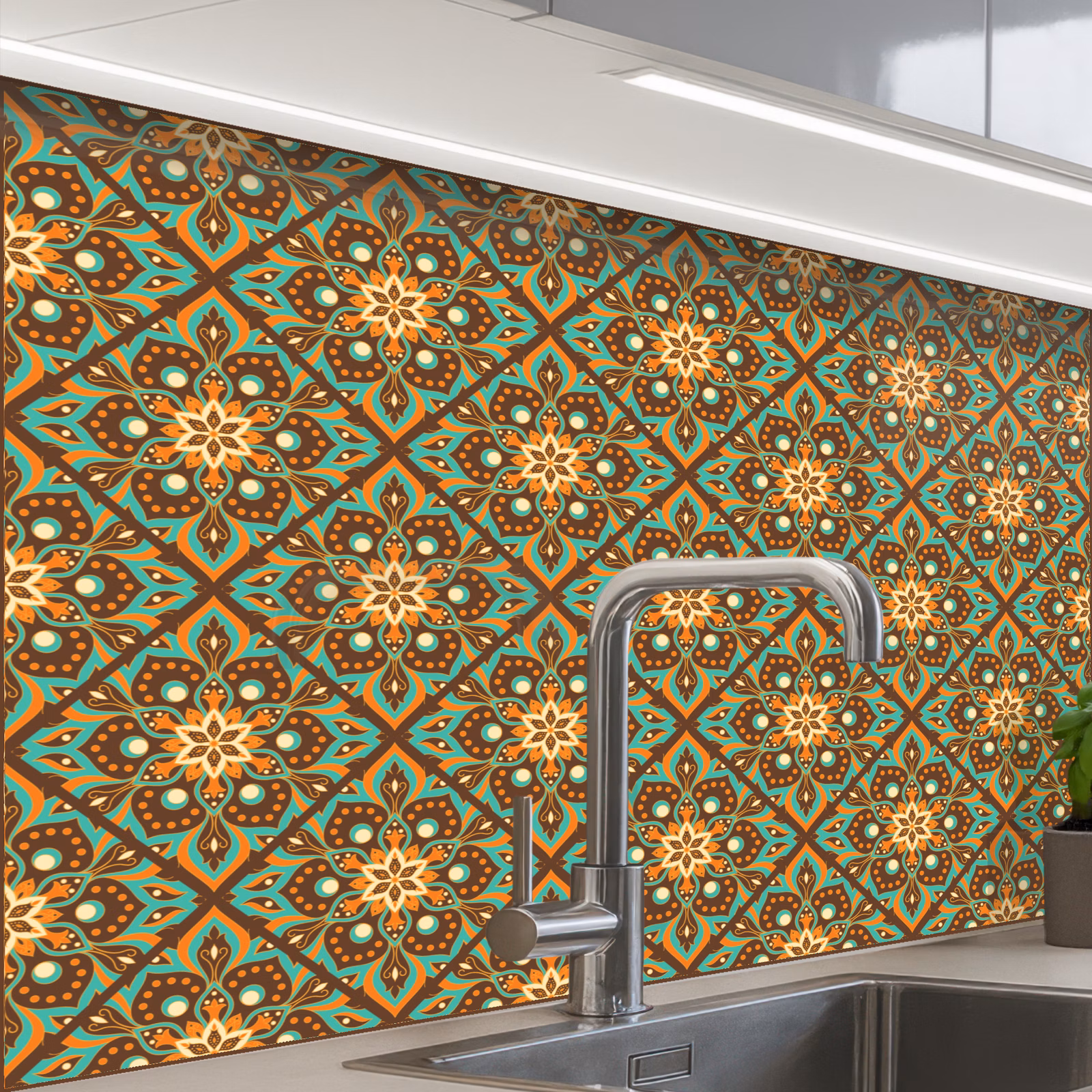 Revestimiento cocina - Flores - Vintage - Patrones - Bohemia - Mandala — 1