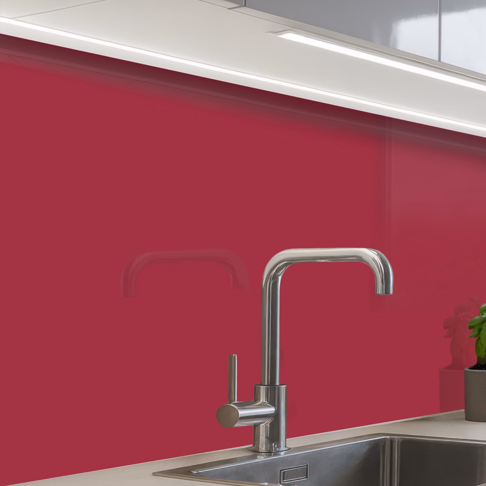 Revestimiento cocina - Rojo - Color sólido — 1