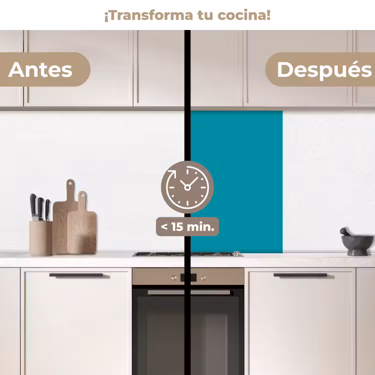 Revestimiento cocina - Azul - Color sólido — 2