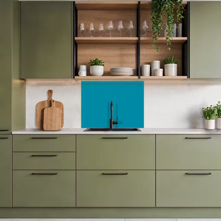 Revestimiento cocina - Azul - Color sólido — 7