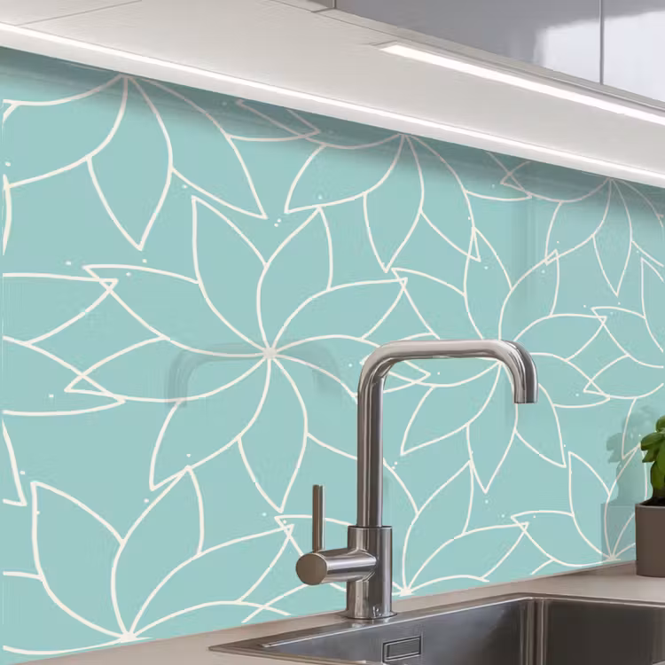 Revestimiento cocina - Azul - Mandala - Diseño — 1