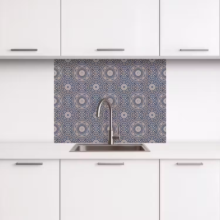 Revestimiento cocina - Mandala - Azul - Patrón — 3